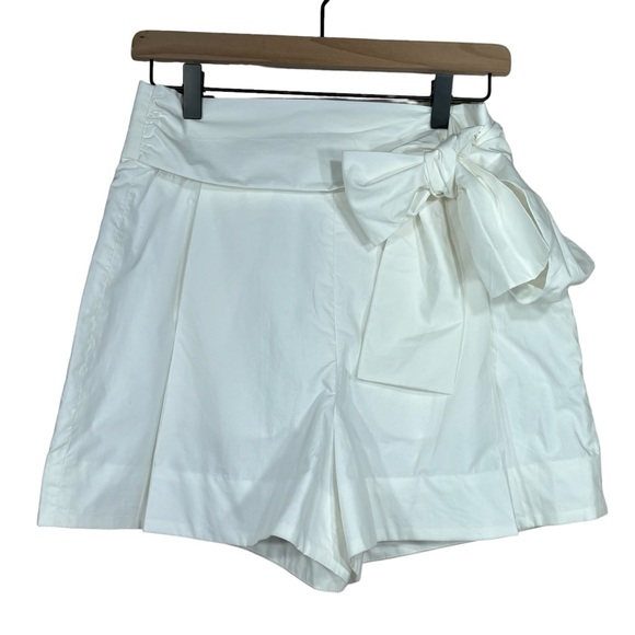 New With Tag J. Crew White Tie Waist Cotton Poplin Shorts Size 4 - Picture 4 of 11